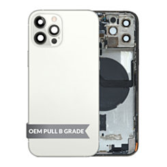 Back Housing Frame with Small Components Pre-Installed for iPhone 12 Pro (SILVER) (OEM Pull B Grade)