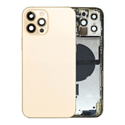 Back Housing Frame with Small Components Pre-Installed for iPhone 12 Pro Max (GOLD) (OEM Pull B Grade)