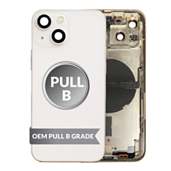 Back Housing Frame (STARLIGHT) (US Version) (OEM Pull B Grade) with Small Components Pre-Installed for iPhone 13