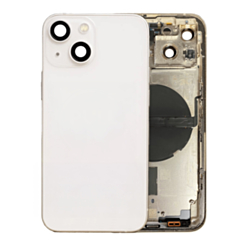 Back Housing Frame (STARLIGHT) (US Version) (OEM Pull B Grade) with Small Components Pre-Installed for iPhone 13