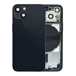 Back Housing Frame (MIDNIGHT) (US Version) (OEM Pull B Grade) with Small Components Pre-Installed for iPhone 13 Mini