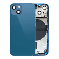 Back Housing Frame (BLUE) (US Version) (OEM Pull A Grade) with Small Components Pre-Installed for iPhone 13 Mini