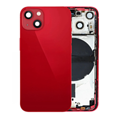 Back Housing Frame (RED) (US Version) (OEM Pull B Grade) with Small Components Pre-Installed for iPhone 13 Mini