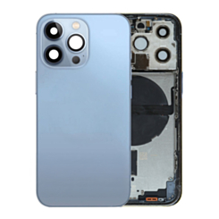 Back Housing Frame with Small Components Pre-Installed for iPhone 13 Pro (SIERRA BLUE) (US Version) (OEM Pull B Grade)