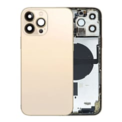 Back Housing Frame with Small Components Pre-Installed for iPhone 13 Pro Max (GOLD) (US Version) (OEM Pull B Grade)