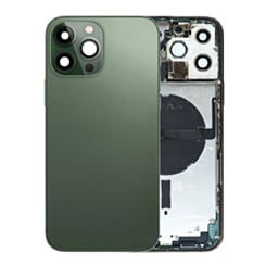 Back Housing Frame (ALPINE GREEN) (US Version) (OEM Pull B Grade) with Small Components Pre-Installed for iPhone 13 Pro Max