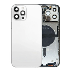 Back Housing Frame with Small Components Pre-Installed for iPhone 13 Pro Max (SILVER) (US Version) (OEM Pull B Grade)