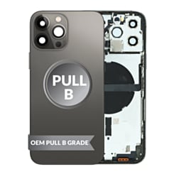 Housing Frame (BLACK) (International) (OEM Pull B Grade) Small Parts Pre-Installed for iPhone 13 Pro Max