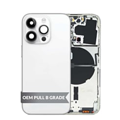 Back Housing Frame with Small Parts Pre-Installed for iPhone 14 Pro (SILVER) (OEM Pull B Grade)