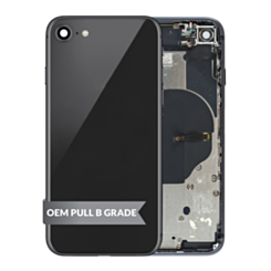 Back Housing Frame with Small Components Pre-Installed for iPhone 8 (SPACE GRAY) (OEM Pull B Grade)