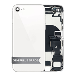 Back Housing Frame with Charging Port Flex & Small Parts for iPhone SE (2022) (STARLIGHT) (OEM Pull B