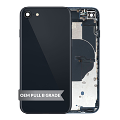 Back Housing Frame with Small Components Pre-Installed for iPhone SE (2022) (MIDNIGHT) (OEM Pull B Grade)