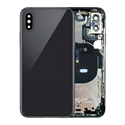 Back Housing Frame (SPACE GRAY) (OEM Pull B Grade) with Small Components Pre-Installed for iPhone XS