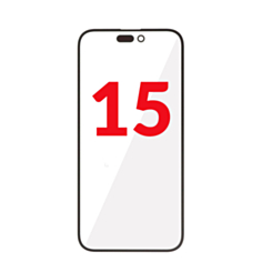 2-in-1 (Front Glass + OCA) for iPhone 15 (Premium) (Pack of 10)