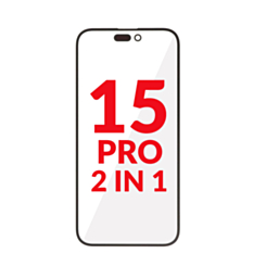 2-in-1 (Front Glass + OCA) for iPhone 15 Pro (Premium) (Pack of 10)