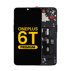 OLED Assembly with Frame for Oneplus 6T (A6010 / A6013) (MIRROR BLACK) (Premium)