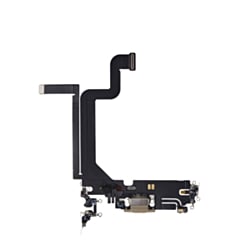 Shop the charging port flex cable in Gold, OEM Pull, for iPhone 14 Pro Max.