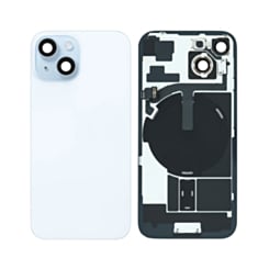 Back Glass with MagSafe Magnet & NFC & Flashlight Flex for iPhone 15 (BLUE) (OEM Pull B Grade)