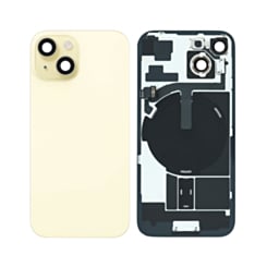 Back Glass with MagSafe Magnet & NFC & Flashlight Flex for iPhone 15 (YELLOW) (OEM Pull B Grade)