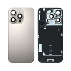 Grab the wholesale deals on the Natural Titanium Back Glass with Frame, Wireless NFC Charging Flex, and MagSafe Magnet for iPhone 16 Pro, OEM Pull B Grade.