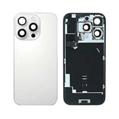 Stock up on the White Titanium Back Glass with Frame, Wireless NFC Charging Flex, and MagSafe Magnet for iPhone 16 Pro, OEM Pull A Grade.