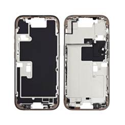Middle Frame with Photo Capture Button and Small Parts for iPhone 16 Pro (DESERT TITANIUM) (International Version) (OEM Pull B Grade)