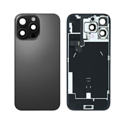 Back Glass with MagSafe Magnet & NFC & Flashlight Flex for iPhone 16 Pro Max (BLACK TITANIUM) (OEM Pull A Grade)