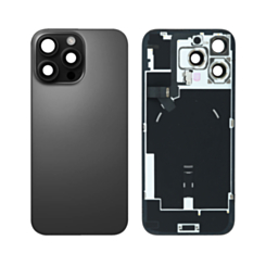 Grab wholesale deals on the Black Titanium Back Glass with Frame, Wireless NFC Charging Flex, and MagSafe Magnet for iPhone 16 Pro Max, OEM Pull B Grade.
