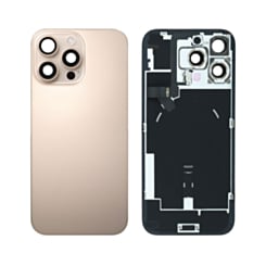 Back Glass with MagSafe Magnet & NFC & Flashlight Flex for iPhone 16 Pro Max (DESERT TITANIUM) (OEM Pull A Grade)