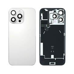 Back Glass with MagSafe Magnet & NFC & Flashlight Flex for iPhone 16 Pro Max (WHITE TITANIUM) (OEM Pull A Grade)