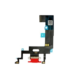 Purchase the Charging Port Flex Cable for iPhone XR in red, OEM pull.