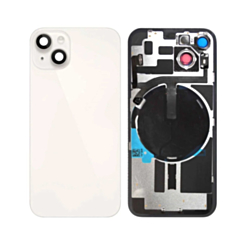 Order the starlight OEM pull A grade back glass with frame, wireless NFC charging flex, and MagSafe magnet for iPhone 14.

