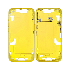 Grab the wholesale deals on the yellow middle frame with small parts for iPhone 14 US version OEM pull A grade.

