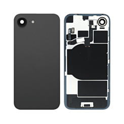 Back Glass with Frame and Wireless NFC Charging Flex and MagSafe Magnet for iPhone 16e (BLACK) (OEM Pull A Grade)