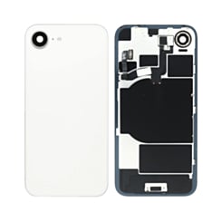 Back Glass with Frame and Wireless NFC Charging Flex and MagSafe Magnet for iPhone 16e (WHITE) (OEM PULL A Grade)