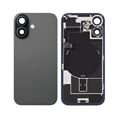 Back Glass with Frame and Wireless NFC Charging Flex and MagSafe Magnet for iPhone 17 (BLACK) (OEM Pull A Grade)