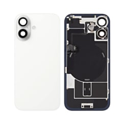 Back Glass with Frame and Wireless NFC Charging Flex and MagSafe Magnet for iPhone 17 (WHITE) (OEM Pull A Grade)