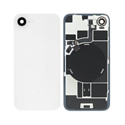 Back Glass with Frame and Wireless NFC Charging Flex and MagSafe Magnet for iPhone 17e (WHITE) (OEM Pull A Grade)