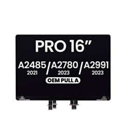 LCD Assembly for MacBook Pro 16" A2485 (2021) Pro / Max / A2780 (2023) / A2991 (2023) (OEM Pull A Grade) (SPACE GRAY)