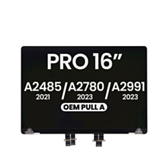 LCD Assembly for MacBook Pro 16" A2485 (2021) Pro / Max / A2780 (2023) / A2991 (2023) (OEM Pull A Grade) (SILVER)