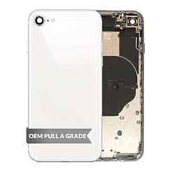 Back Housing Frame with Small Components Pre-Installed for iPhone SE (2022) (STARLIGHT) (OEM Pull A Grade) (Only Ground Shipping)