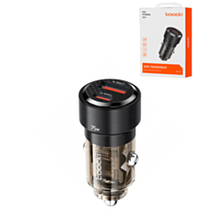 Toocki PD USB C+A Transparent Car Charger (BLACK) (75W) (Only Ground Shipping)