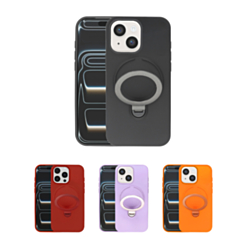 Pastel Shield Carbon Fiber Magnetic Kickstand Case for iPhone 13 / 14 / 15 / 16e / 17e (Only Ground Shipping)