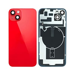 Back Glass with MagSafe Magnet & NFC & Flashlight Flex for iPhone 14 Plus (RED) (OEM Pull B Grade)