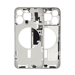 Middle Frame with Parts for iPhone 15 Pro Max (WHITE) (International Version) (OEM Pull B Grade)