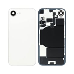 Back Glass with Frame and Wireless NFC Charging Flex and MagSafe Magnet for iPhone 16e (WHITE) (OEM Pull B Grade)