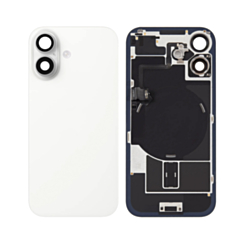 Back Glass with Frame and Wireless NFC Charging Flex and MagSafe Magnet for iPhone 17 (WHITE) (OEM Pull B Grade)