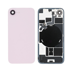 Back Glass with Frame and Wireless NFC Charging Flex and MagSafe Magnet for iPhone 17e (SOFT PINK) (OEM Pull B Grade)