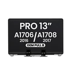 LCD Assembly (SPACE GRAY) (OEM Pull B Grade) for MacBook Pro 13" with Touch Bar / Pro 13" (A1706 / Late 2016) (A1708 / Mid 2017)