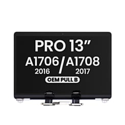 LCD Assembly (SILVER) (OEM Pull B Grade) for MacBook Pro 13" with Touch Bar / Pro 13" (A1706 / Late 2016) (A1708 / Mid 2017)
